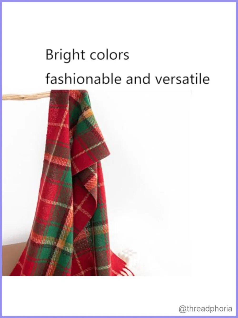 Cozy Plaid Cotton Scarf Shawl Wrap Long Large Winter Blanket Scarf